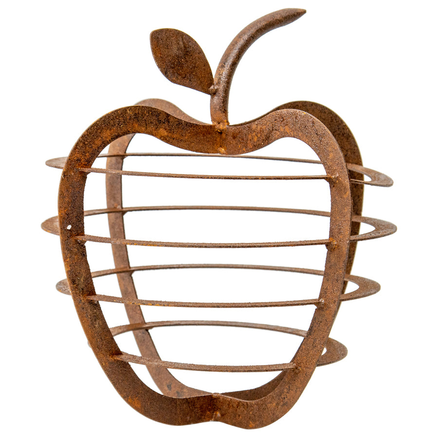 Rustic Brown Contemporary Apple Decoration- 30cms