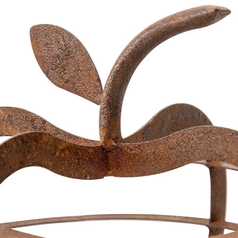 Rustic Brown Contemporary Apple Decoration- 30cms