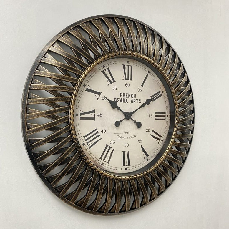 Rustic Elegance Large Frame Wall Clock 61cms (Available in 2 Colors)