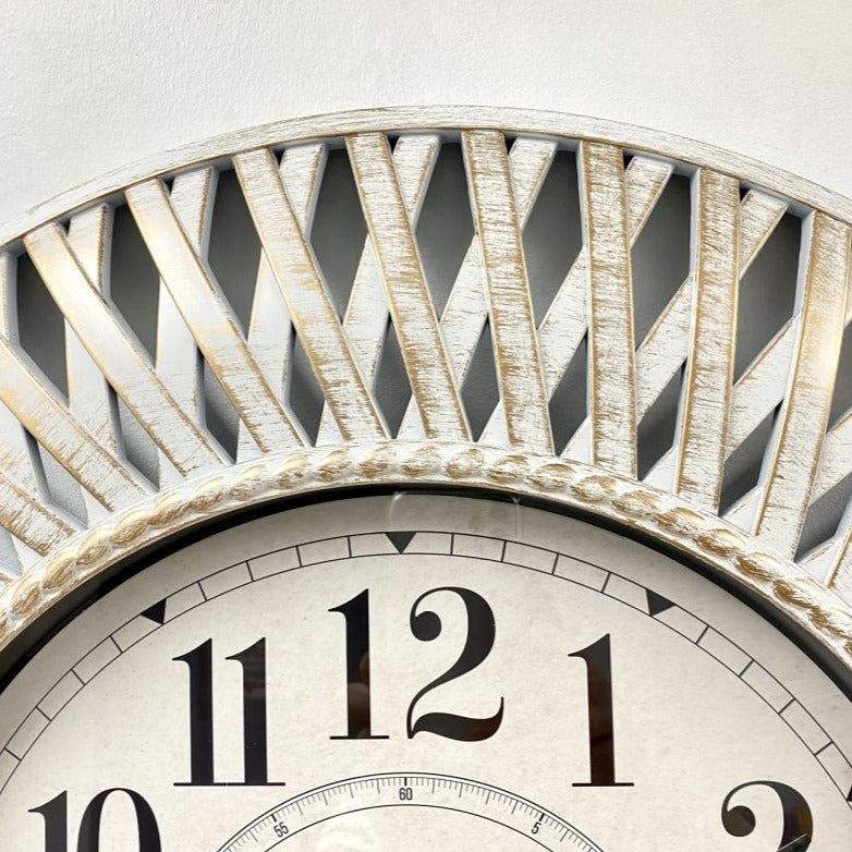 Rustic Elegance Large Frame Wall Clock 61cms (Available in 2 Colors)