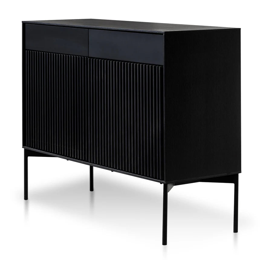 Rustic Elegance Sideboard Unit 110cms - Black Oak