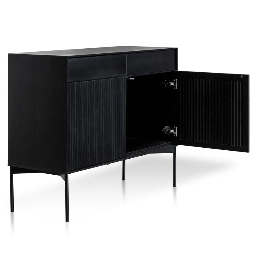 Rustic Elegance Sideboard Unit 110cms - Black Oak
