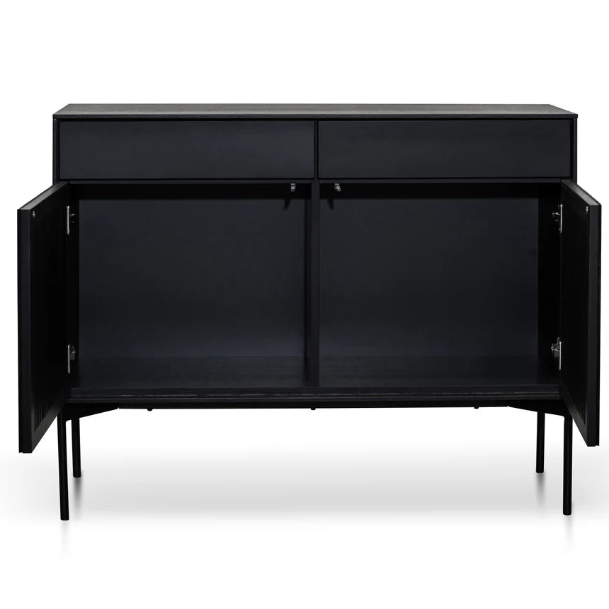 Rustic Elegance Sideboard Unit 110cms - Black Oak