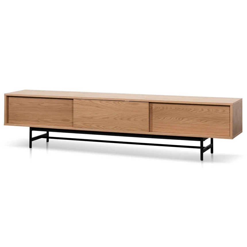 Rustic Elegance Wooden Entertainment TV Unit - Natural