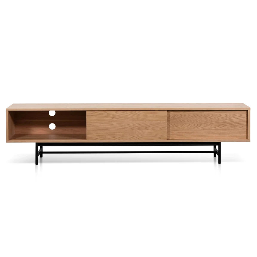 Rustic Elegance Wooden Entertainment TV Unit - Natural
