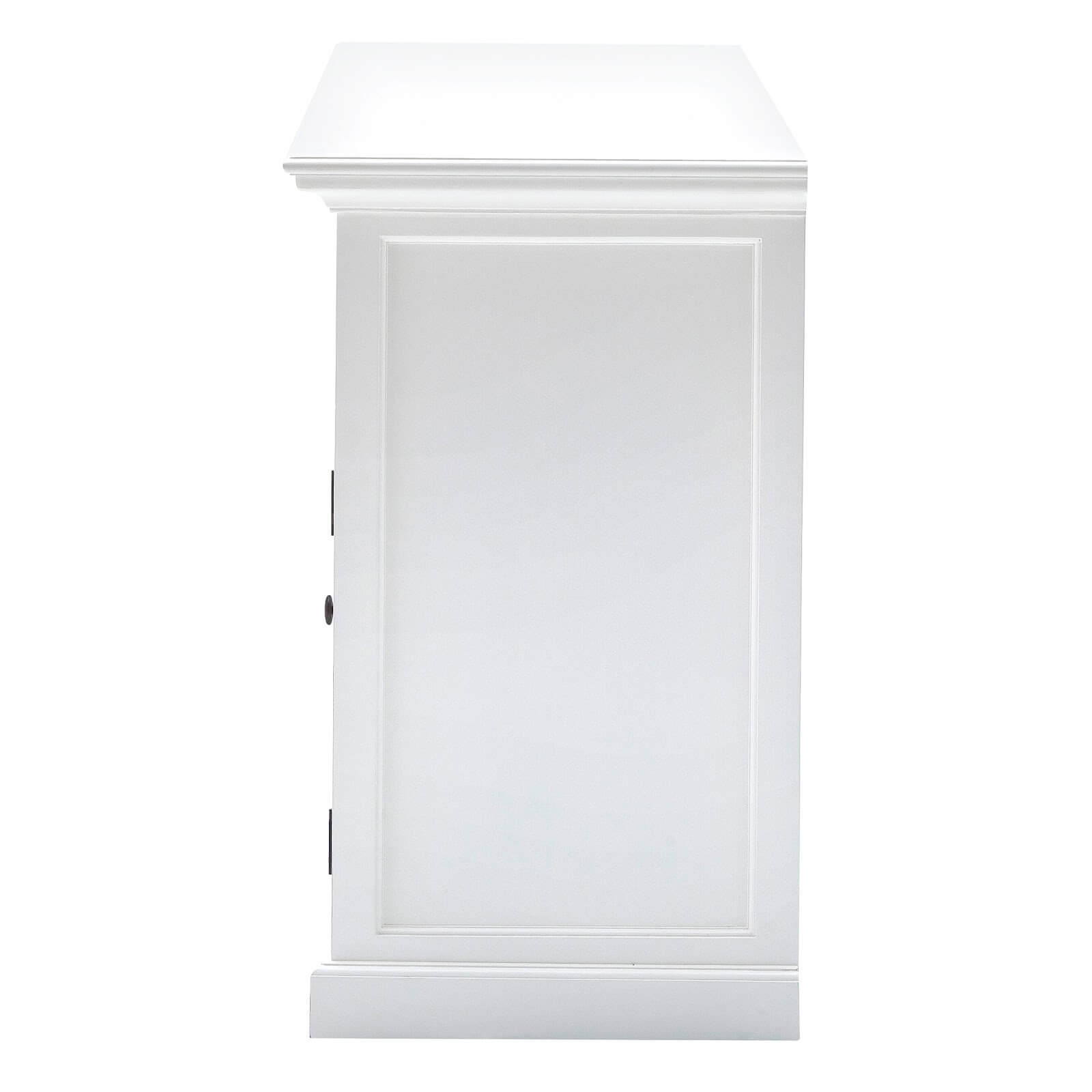 Classic Farmhouse Buffet 4 Drawers 2 Doors & 4 Baskets White