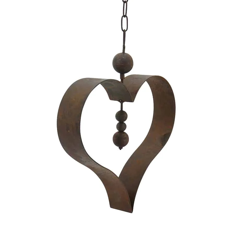 Rustic Metal Hanging Serenity Heart