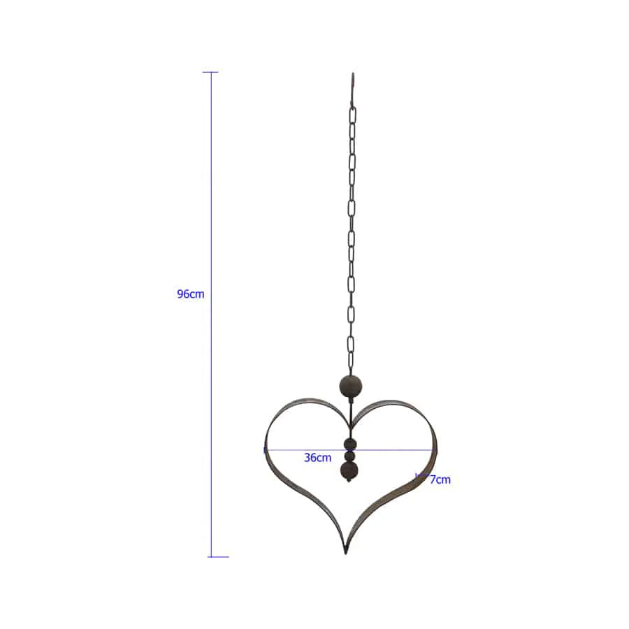 Rustic Metal Hanging Serenity Heart