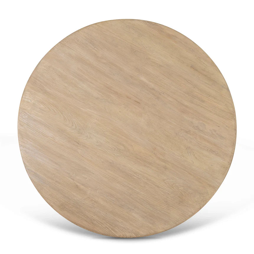 Rustic Refinement Elm Round Dining Table - Natural - 152cms