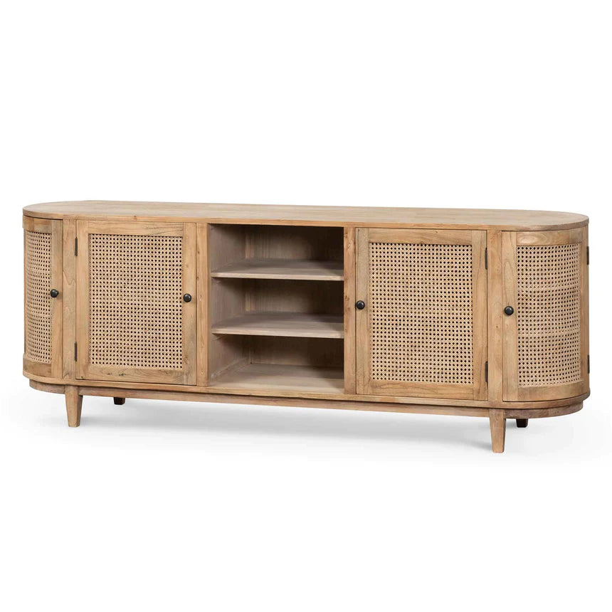 Rustic Reverie Rattan Side Table 210cms - Natural