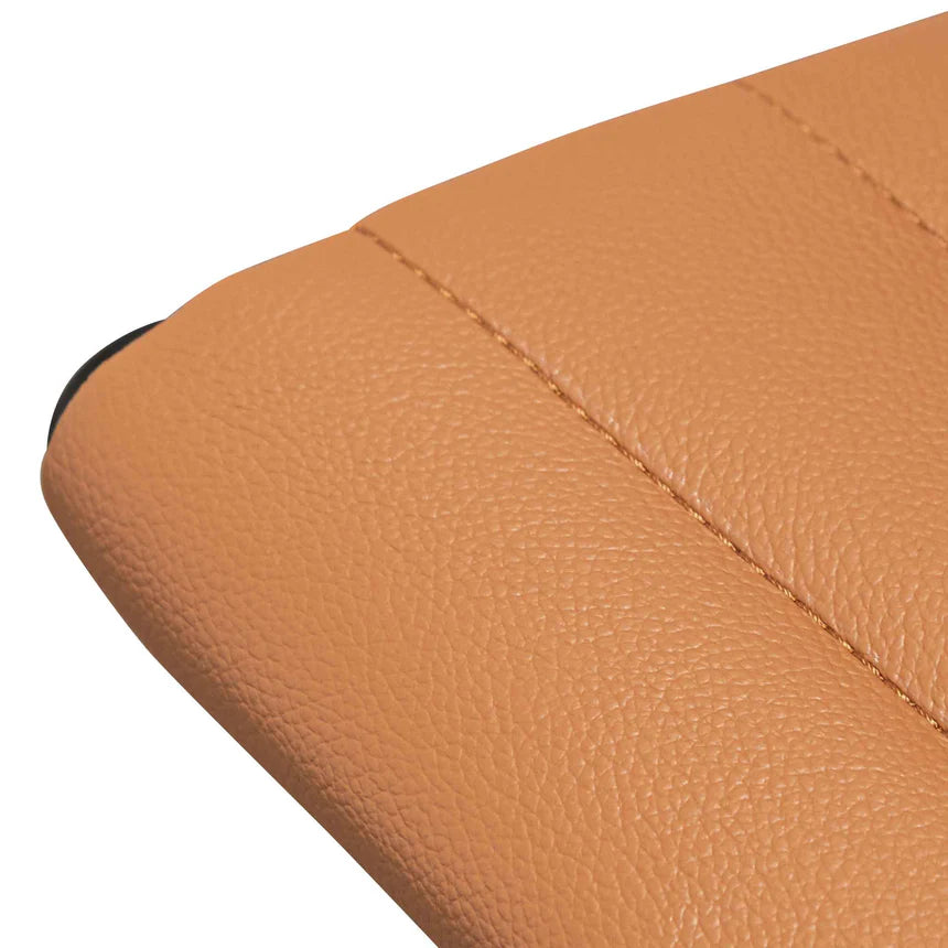 Saddle Tan Low Back Office Chair - Black Frame