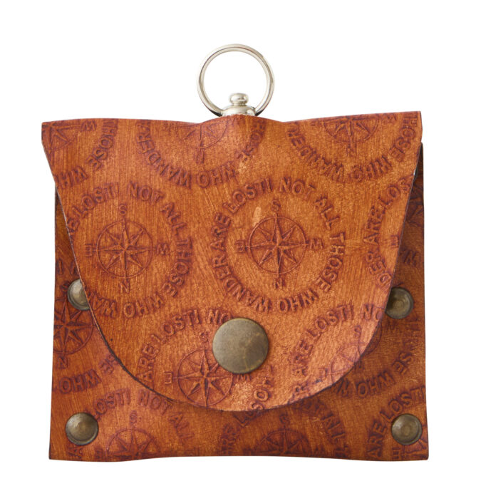 Safari Aluminium Folding Compass with Leather Pouch