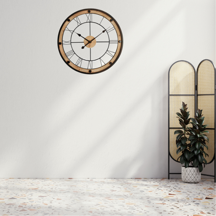 Industrial Finish Floating Wall Clock 61cms