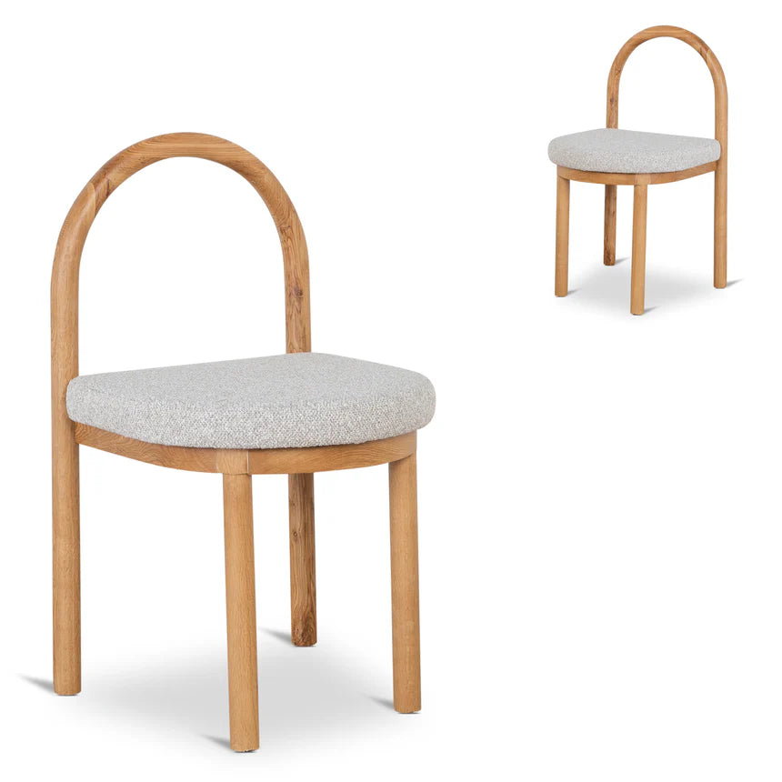 Scandi‑Chic Natural Frame Dining Chairs - Set of 2