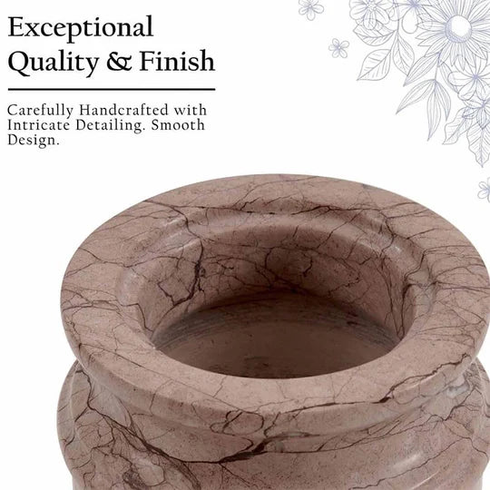 Sculpted Detail Luxury Style Urn - Brown