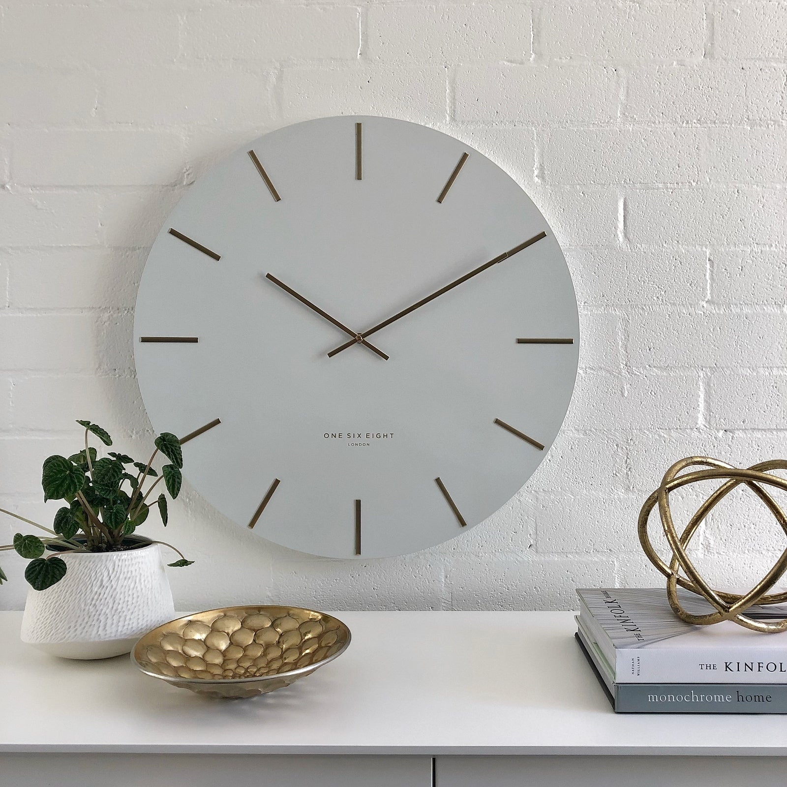 Sculpted Seconds White Wall Clock (Available in 3 Sizes)