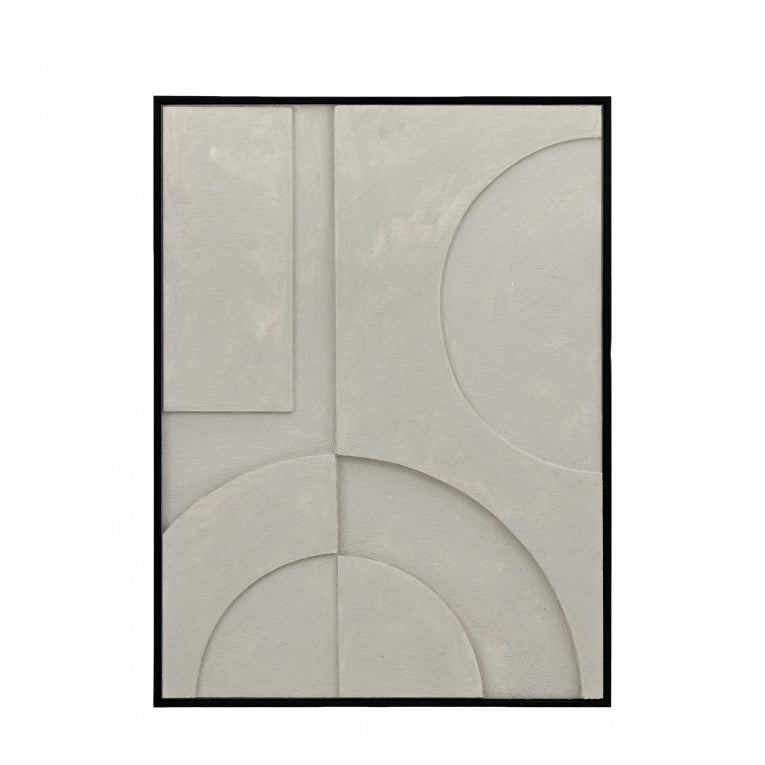 Sculpted Sophistication Impression Framed Art Warm Grey