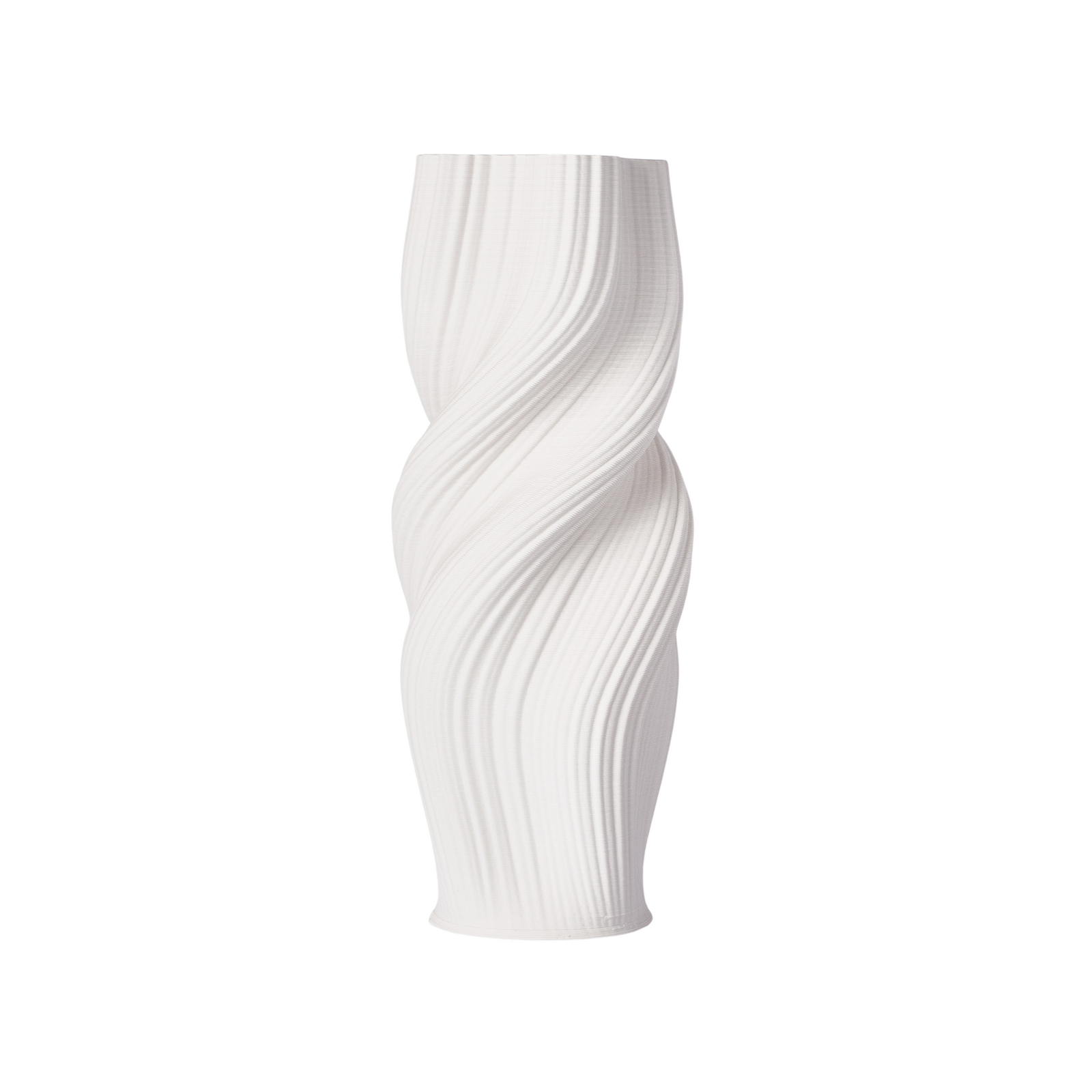 Sculptural Elegance Willow White Ceramic Vase - 41cms