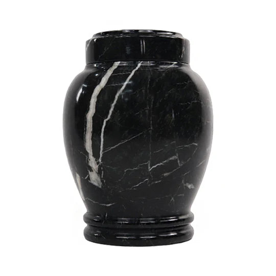 Sculptural Modern Handcrafted Urn - Black