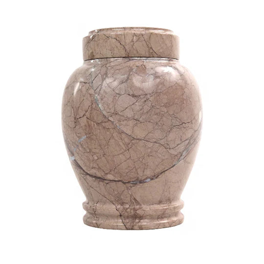 Sculptural Modern Handcrafted Urn - Brown