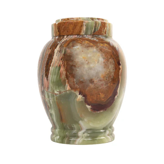 Sculptural Modern Handcrafted Urn - Green