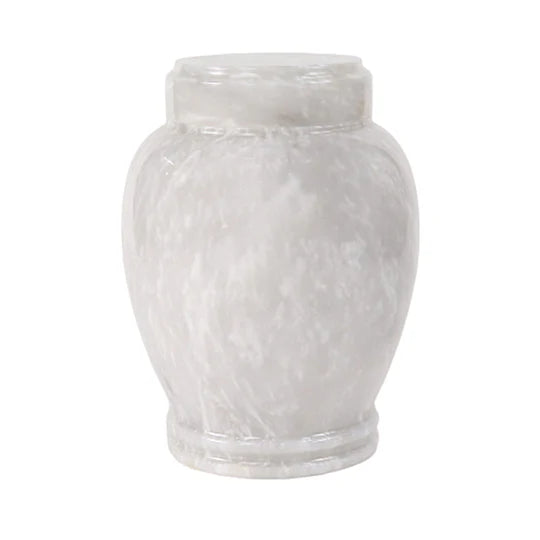 Sculptural Modern Handcrafted Urn - White
