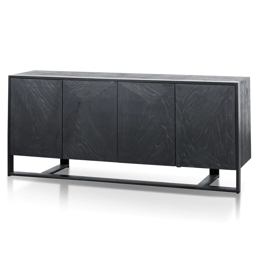 Sculptural Symmetry Side Table 186cms - Black