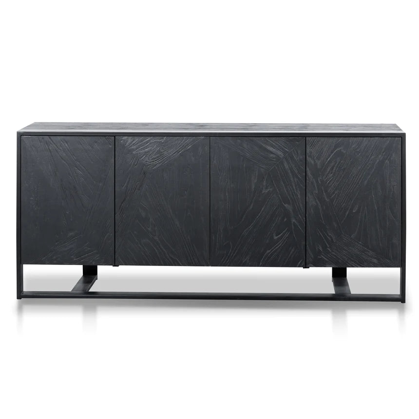 Sculptural Symmetry Side Table 186cms - Black