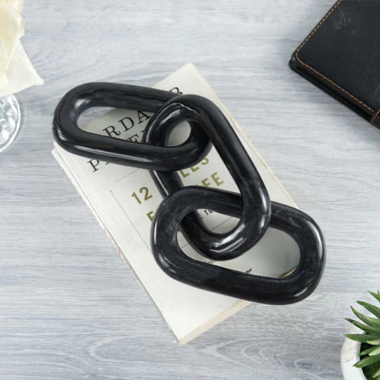 Sculpture Marble 3-link Chain Decor