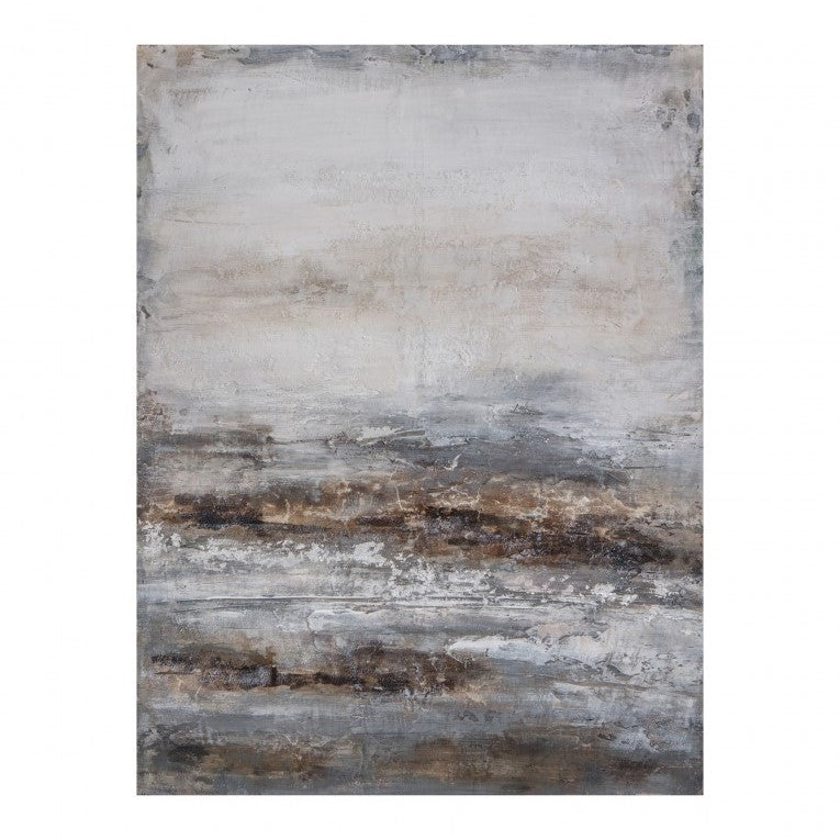 Sea Harmony Modern Tranquil Textured Canvas - Dusk