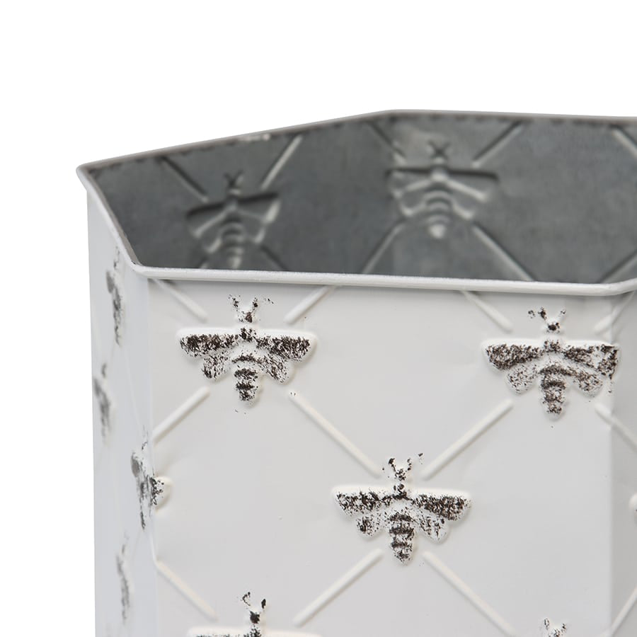 Set Of 2 Outdoor Nested Hexagon Bee Planters