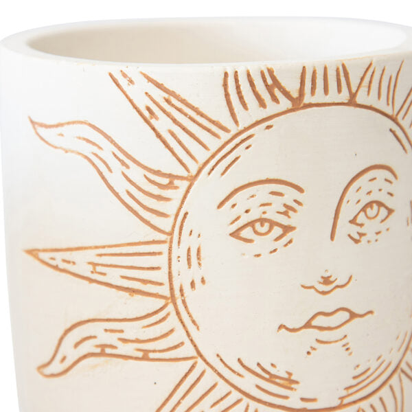 Set Of 3 Asst Sunshine Cement Planters Pots