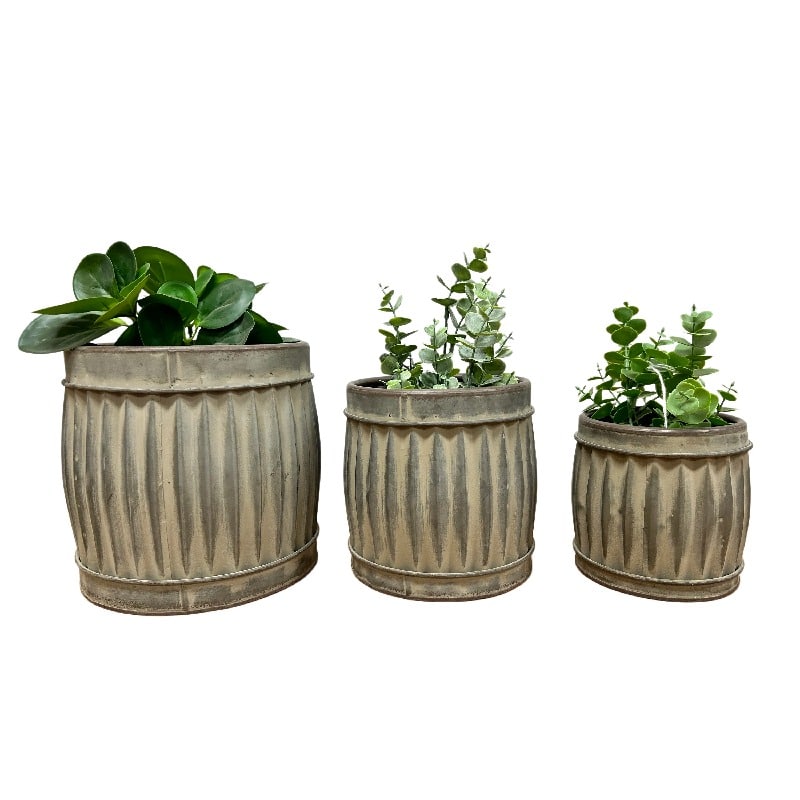 Set of 3 Nested Vintage Planters/ Bins