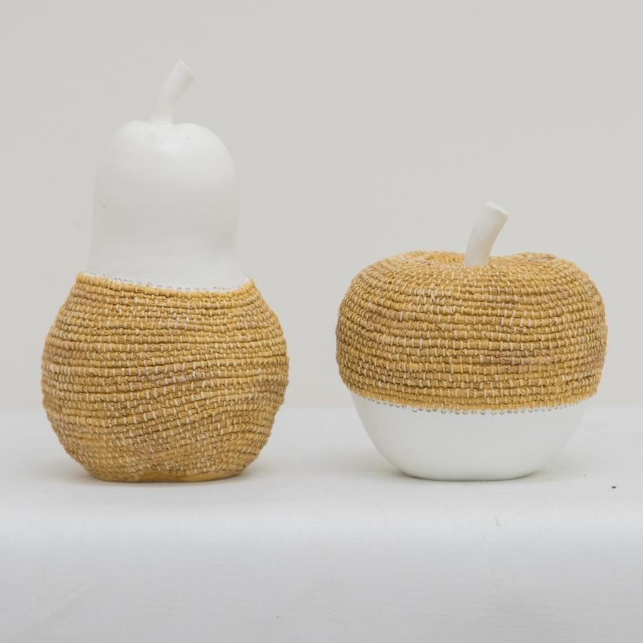 Set of 2 Asst Contemporary Hamptons Apple & Pear