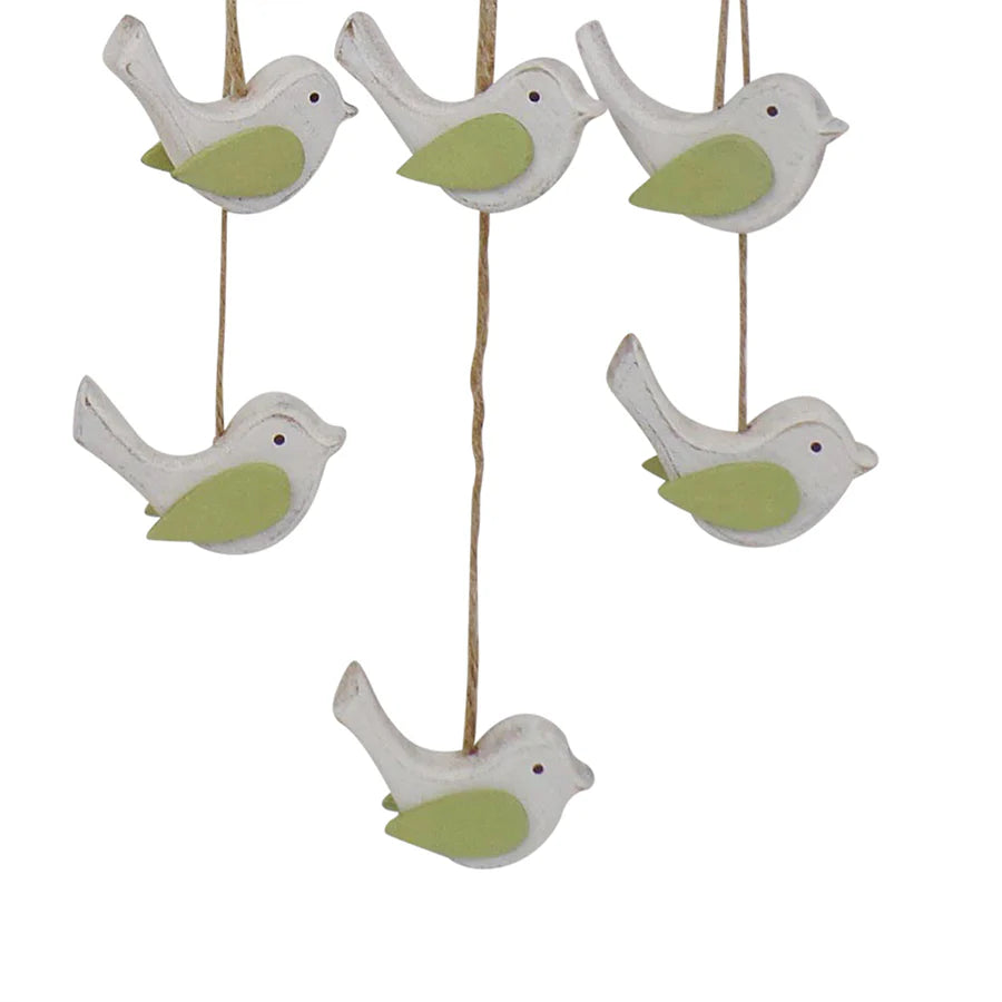 Set of 2 Asst Pastel & Rustic Birds Mobiles