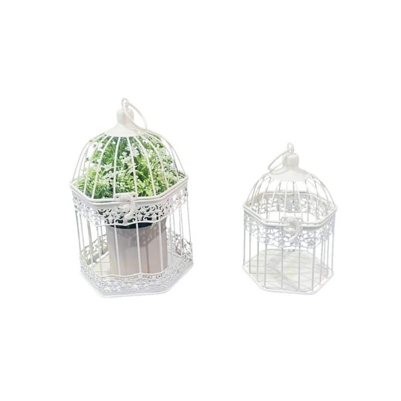 Set of 2 Nested Bordeaux Decorative Birdcages/Plant Holders