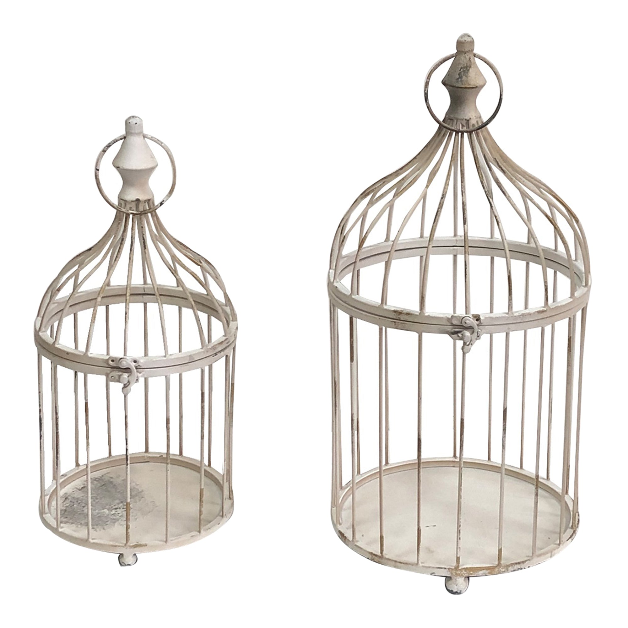 Set of 2 Nested French Provincial Cone-Shape Birdcages