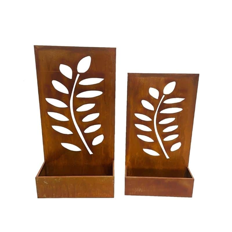 Set of 2 Nested Laser-cut 'Leaves' Planters
