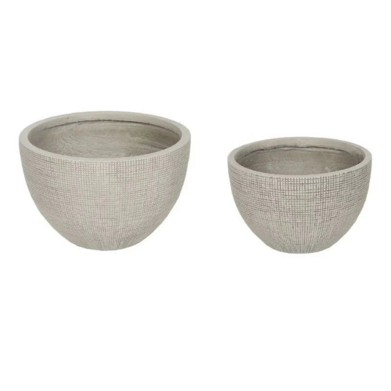 Set of 2 Nested Subtle Textured Planter