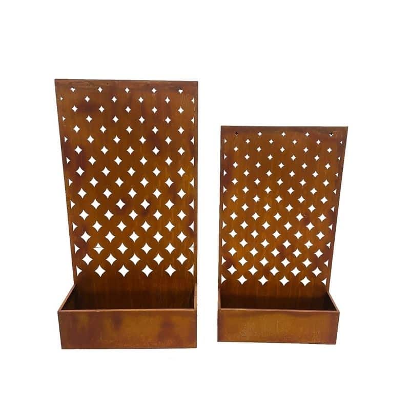 Set of 2 Nested Symmteric Laser-cut 'Circles' Planters