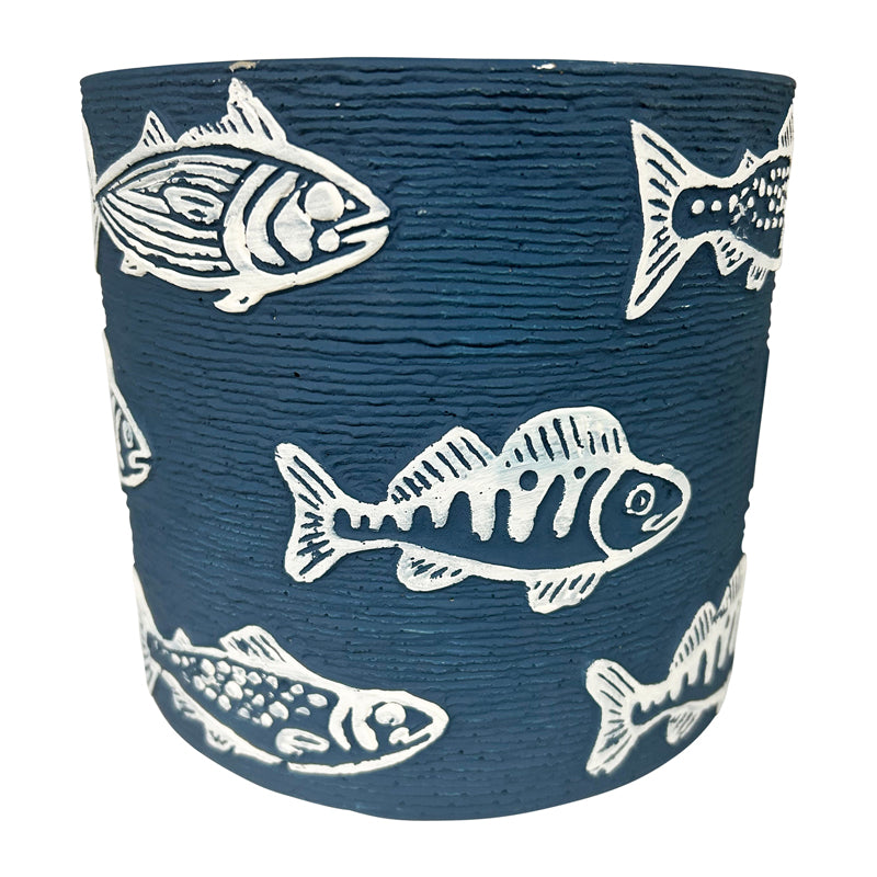 Set of 3 Assorted Fish/Stripe Planters