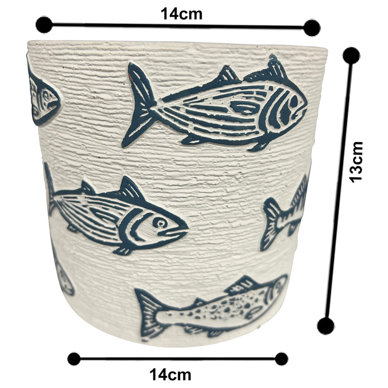Set of 3 Assorted Fish/Stripe Planters