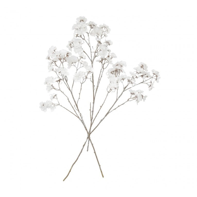 Set of 3 Artificial Blossom Bliss Stems - White/Brown