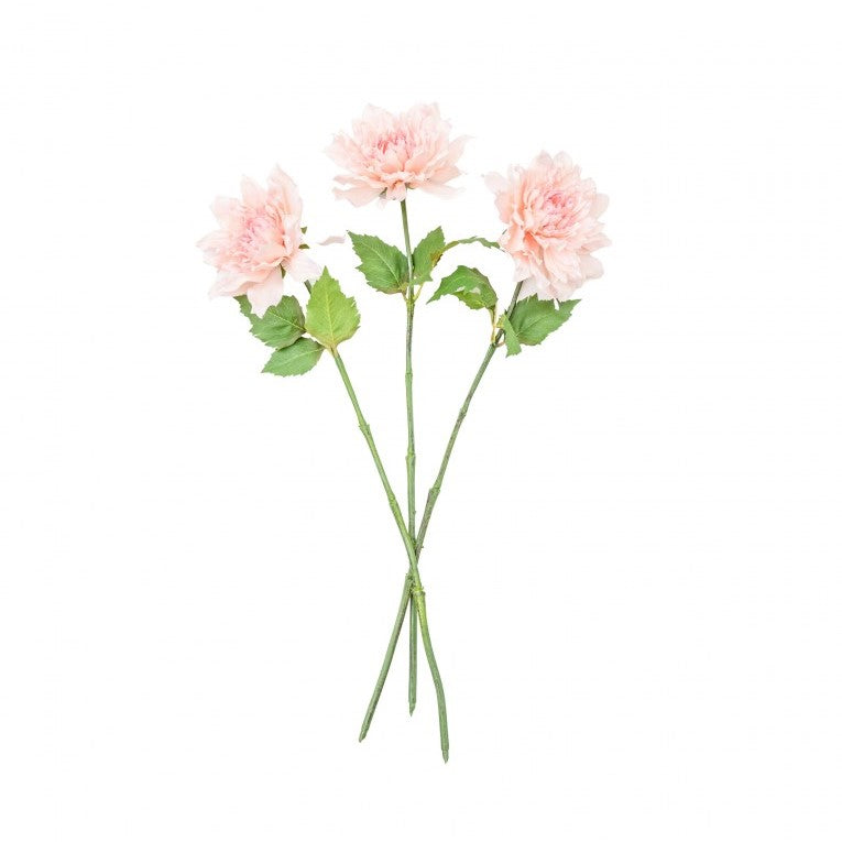 Set of 3 Charming Artificial Blossom Stems - Pale Pink