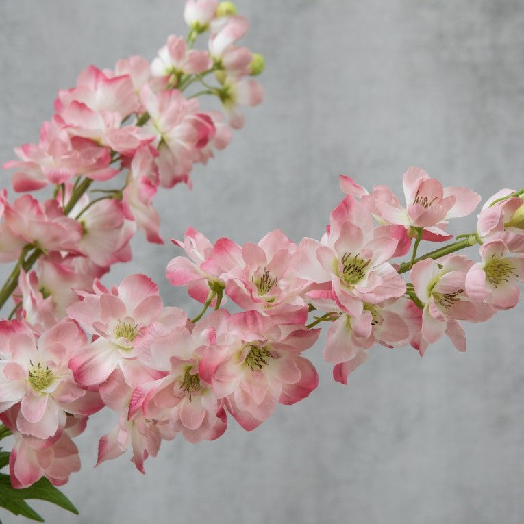 Set of 3 Charming Artificial Delphinium Stems - Pink