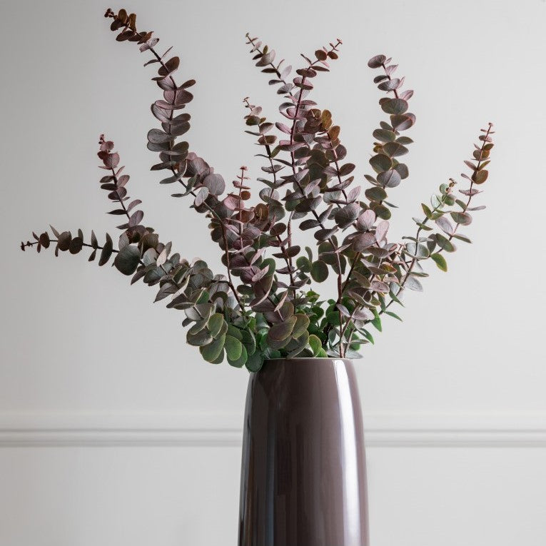 Set of 6 Artificial Eucalyptus Sprays in Dusky Damson