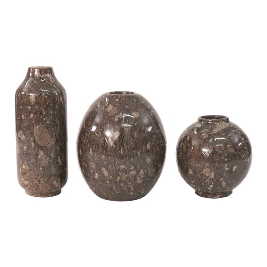 Set of 3 Modern Balance Trio Harmony Vases - Grey