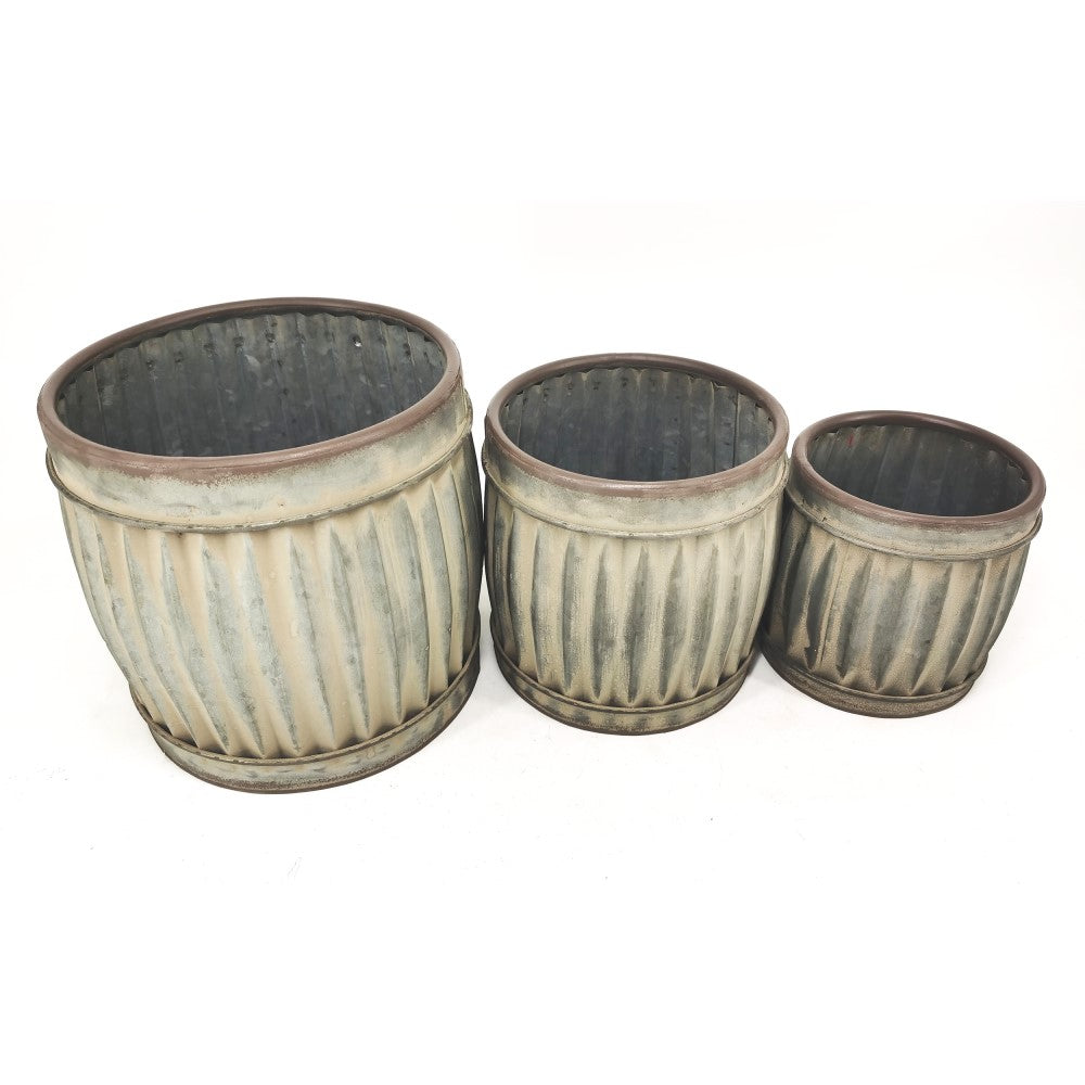 Set of 3 Nested Vintage Planters/ Bins