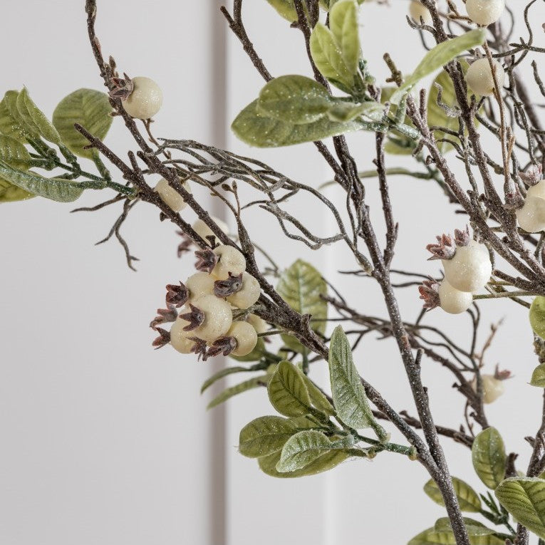 Set of 3 Artificial White Berry Stems for Seasonal Delight