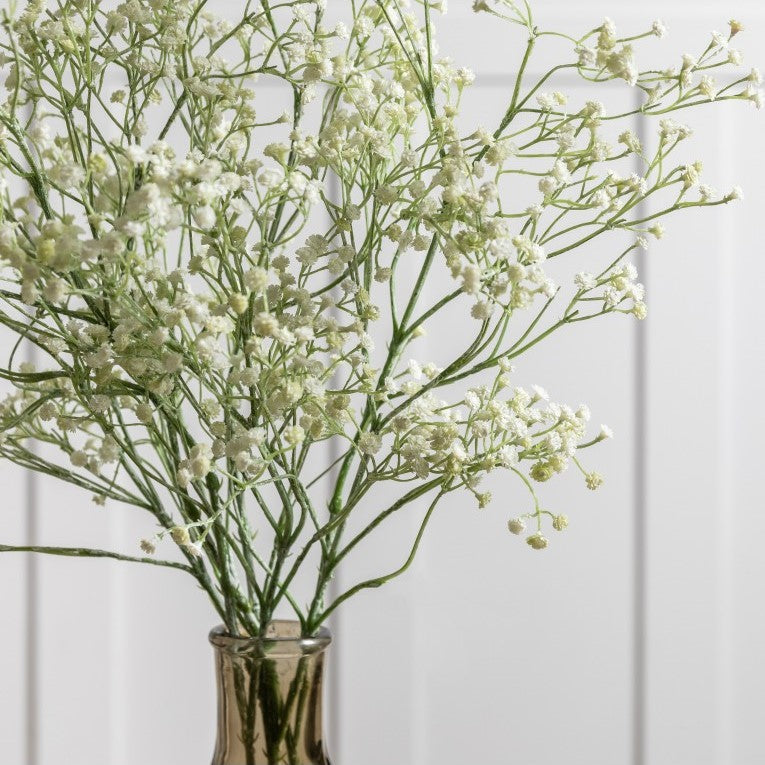 Set of 5 Elegant Artificial Gypsophila Sprays White